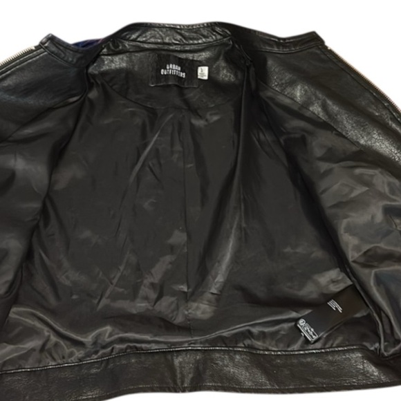 Urban Outfitters Snoh Faux Leather Pink, Blue, Silver Metallic Jacket sz Large - Picture 9 of 16